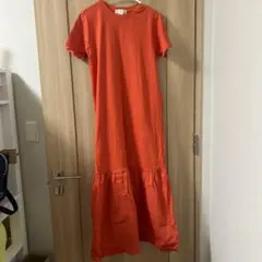 B:MING 半袖オレンジロングワンピース