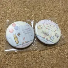 会場限定　すみっコぐらし マット 缶バッジ 2個セット　すみっコマルシェ