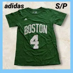 adidas BOSTON 4番 グリーン 半袖Tシャツ 【S/P】海外古着