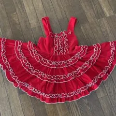 キッズ　ワンピースドレス　3段フリル　100㌢