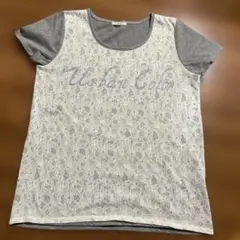 メイクレット 半袖Tシャツ カットソー ホワイト/グレー Lのサムネイル