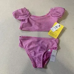 gap ピンク チェック柄 2ピース水着 90cm