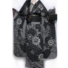 美品】振袖セット総絞り164.5cm◇正絹成人式前撮り花柄フルセットM07G 