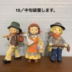 お人形さん　プラスチック　3体　まとめ売り