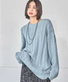 PAGEBOY スクエアケーブルBIGプルオーバー