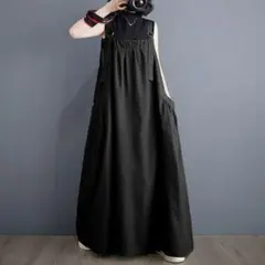 Magniraff　SOLID A-LINE MAXI JUMPER DRESS