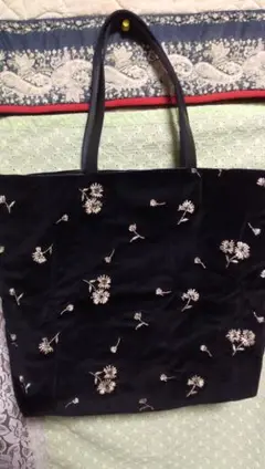 花柄刺繍トートバッグ