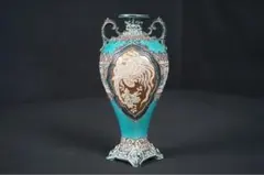 オールドノリタケ 1891年 点盛双耳花瓶 桐箱付 初期 希少作品のサムネイル