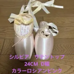 シルビア　トゥシューズ　サテントップ　D幅　24センチ　ロシアンピンク