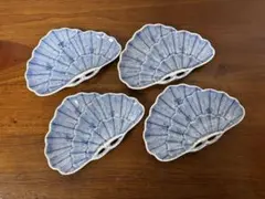 畑萬陶苑　伊万里焼　鍋島焼 染付三階松皿　4枚セット