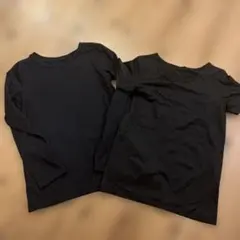 黒ヒートテック　2枚セット140 長袖➕半袖