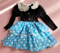 【新品タグ付き】ディズニー ミニーマウス ドット柄ワンピース キッズ 90cm