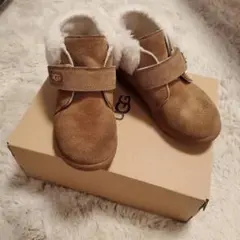 UGG ブラウン ファー付きブーツ 18.5cm
