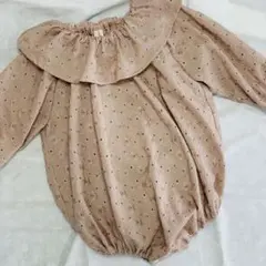 フラワーレース　フリルロンパース サイズ80 ハンドメイド