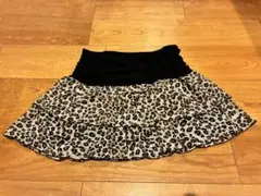 ヒョウ柄フレアミニスカート