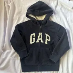 キッズ　GAP Kids フリース　ジップアップパーカー ネイビー　140 秋冬