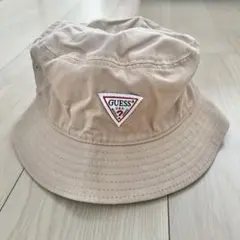 GUESS ロゴ バケットハット ベージュ 美品