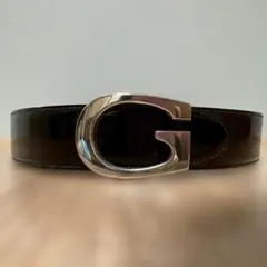 GUCCI G Logo Buckle Patent Leather Belt