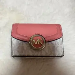 MICHAEL KORS 三つ折り財布 MK総柄 ピンク