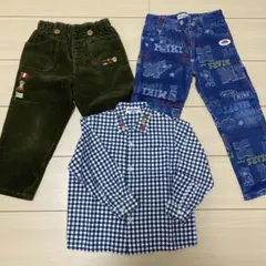 ミキハウス　ズボン　シャツ　100cm  3点セット