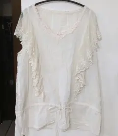 cepo! フリルブラウス　チュール　レース　刺繍