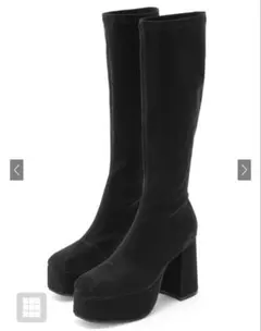 grl ウルトラストレッチチャンキーヒールロングブーツ[gd1494]