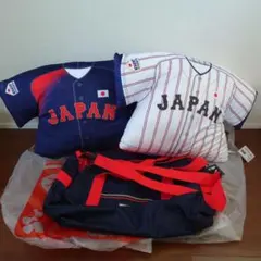 侍ジャパン ユニフォーム型&キャップ型 超BIGクッション 計3種セット