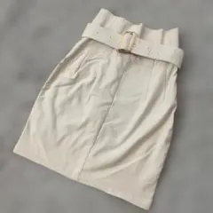 b2555 LIP SERVICE【F】アイボリー ハイウエスト タイトスカート