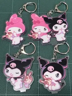 マイメロディ x クロミ アクリルキーホルダー　新品未使用品4個セット