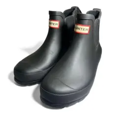 レアサイズ✨HUNTER オリジナル チェルシーブーツ ブラック レインブーツ