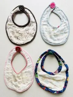 【ハンドメイド】 ベビースタイ4点セット ハンドメイド スタイ よだれかけ