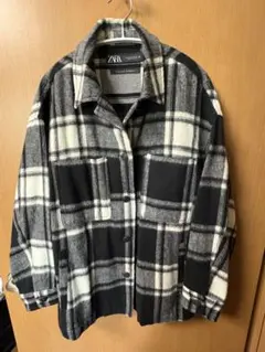 ZARA チェックフリースシャツ