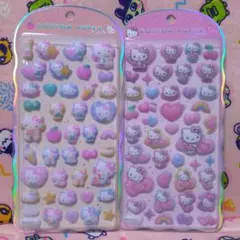 ハローキティ　コットンパフィーシール　ヒョウ柄　正規品　キティ