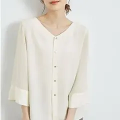 ROPE' PICNIC 洗える/2WAY/袖シアーブラウス