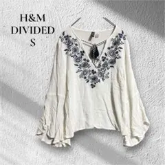 【H&M DIVIDED】【S 36】透け生地　爽やか　花柄　長袖　サマーのサムネイル