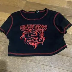 チビTシャツ　蛇　赤黒のサムネイル