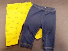 イエロープリントとデニムパンツセット 90サイズ