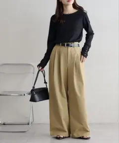 DISCOAT 2タックワイドストレッチチノパンツ