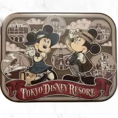 東京ディズニーリゾート 缶ケース ミッキー ミニー 小物入れ　レトロ