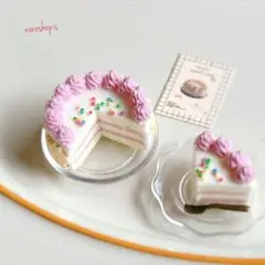 ミニチュアスイーツ　クッキーケーキ　ミニチュアフード　ハンドメイド