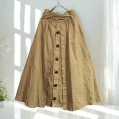 【美品】Majestic Legon フロントボタン付きフレアスカート、M