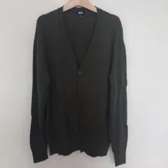 UNIQLO オリーブグリーン Vネック カーディガン M