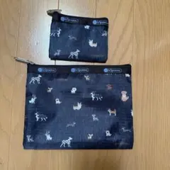 BAILA バイラ　付録　レスポートサック　ポーチ（大） 犬柄ポーチセット
