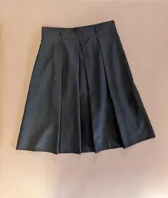 THE SUIT COMPANY ネイビー プリーツスカート ひざ丈