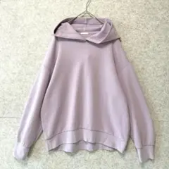 【人気】 GU ジーユー オーバーサイズ パーカー くすみパープル トレンド L