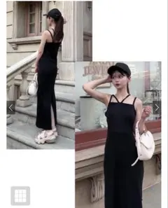 パット付きダブルストラップキャミワンピース[dk996]