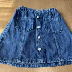 GU デニム ボタン付きスカート140㎝