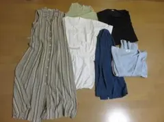 ☆ロングワンピース☆エグゼランチェッティ☆白ブラウス☆ベスト☆リネンファクトリ