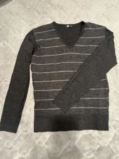 SHIPS Vネックセーター　チャコールグレー