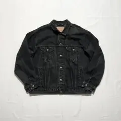 90s LEVIS ブラック デニム ボア ジャケット USA製 XL - メルカリ